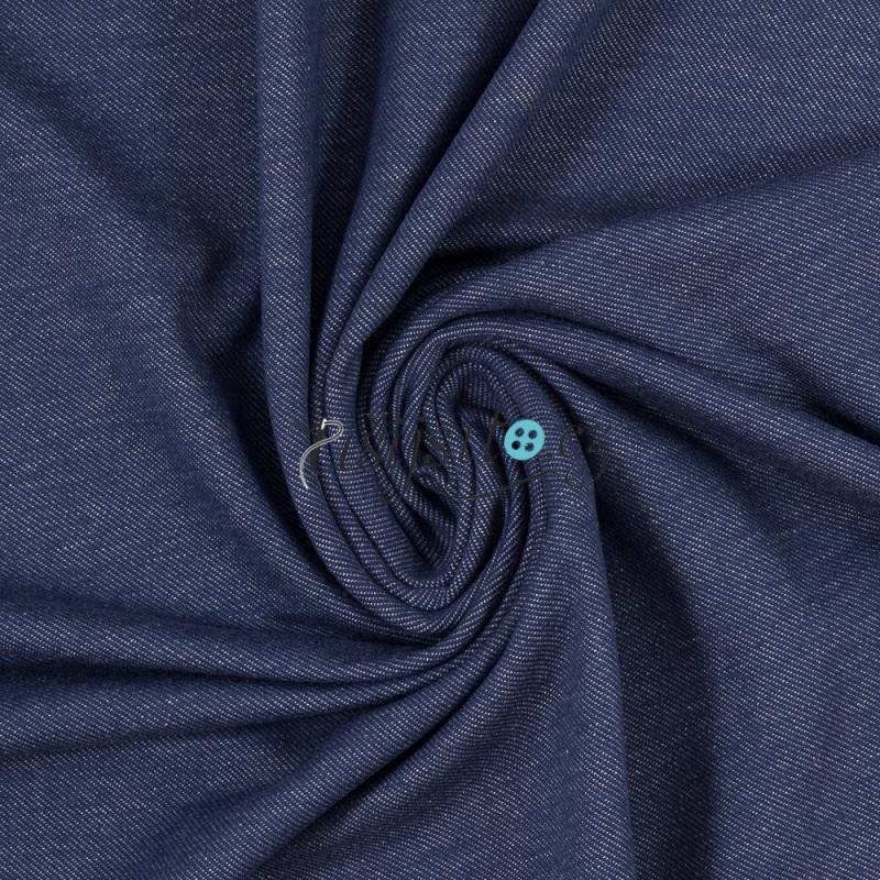 Úplet vzhled jeans středně modrá