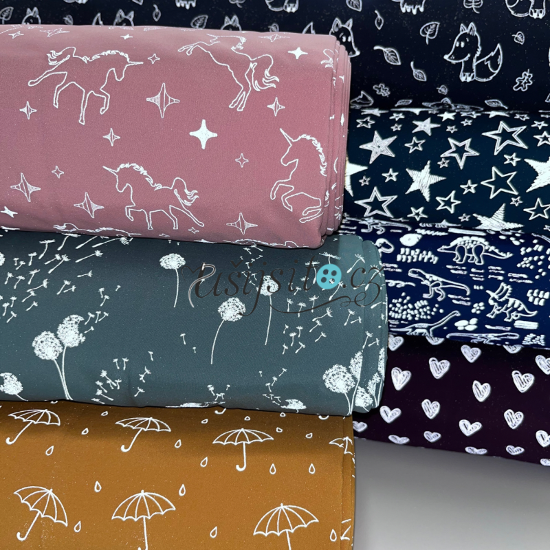 Softshell zimní reflexní jednorožci